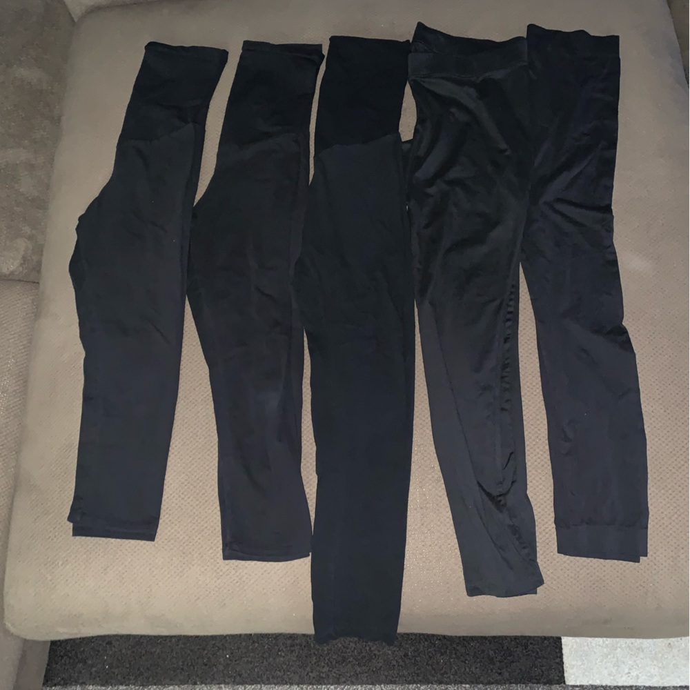 Lot of 5 black maternity leggings